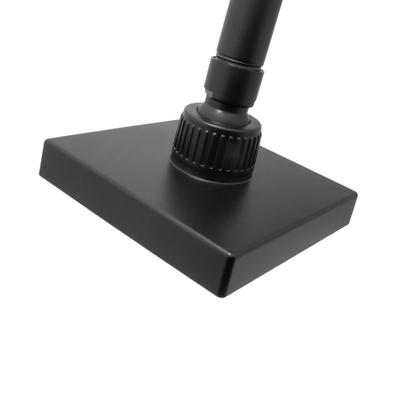 Imagem de Kit Chuveiro Ducha Quadrado Preto Fosco Luxo + 2 Acabamentos Registro Pressão Gaveta Padrão Deca ABS