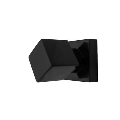 Imagem de Kit Chuveiro Ducha Quadrado Preto Fosco Luxo + 2 Acabamentos Registro Pressão Gaveta Padrão Deca ABS