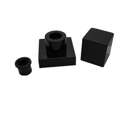 Imagem de Kit Chuveiro Ducha Quadrado Preto Fosco Luxo + 2 Acabamentos Registro Pressão Gaveta Padrão Deca ABS