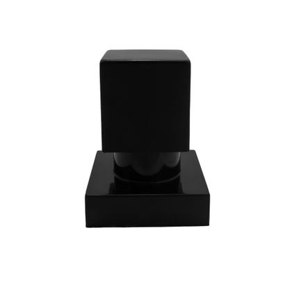 Imagem de Kit Chuveiro Ducha Quadrado Preto Fosco Luxo + 2 Acabamentos Registro Pressão Gaveta Padrão Deca ABS