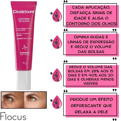 Imagem de Kit Cicatricure Contorno dos Olhos Rugas Bolsas Olheiras Sérum Clareador VIT C10 Nano Vitamina C