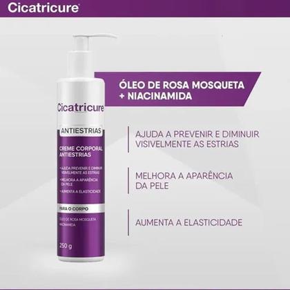 Imagem de kit Cicatricure Creme Corporal Antiestrias Com 3 250g Cada