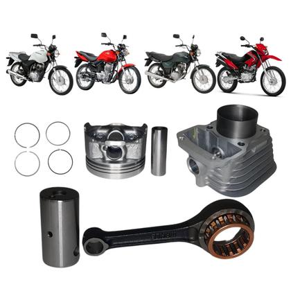 Imagem de Kit Cilindro Mahle Metal Leve+Kit Biela Honda CG Titan 125 2002 A 2004