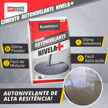 Imagem de Kit Cimento Autonivelante Nivela+ 20KG Branco 2 unidades