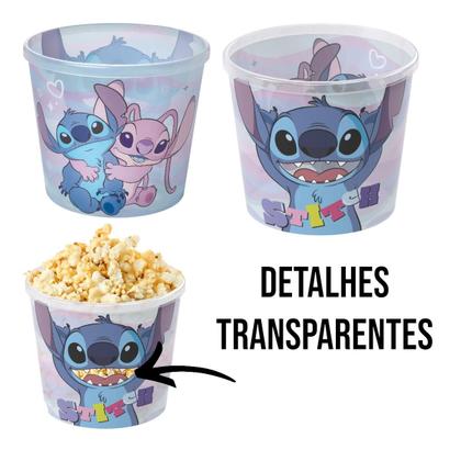 Imagem de Kit Cinema com Stitch Balde Pipoca Copo Refri Colecionável
