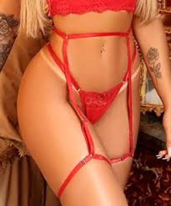 Imagem de Kit Cinta Liga + Gargantilha De Tiras Elásticas Sexy Sensual Preta