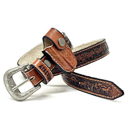 Imagem de Kit Cinto/bainha Chaveirinho Country Couro Infantil Fazenda