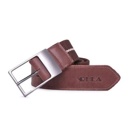 Imagem de Kit Cinto Masculino Elastico com Carteira Porta Cartao de Couro RHEA