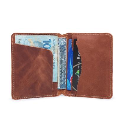 Imagem de Kit Cinto Masculino Elastico com Carteira Porta Cartao de Couro RHEA