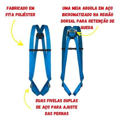 Imagem de Kit Cinturao Epi Proteção Cg 1A e Talabarte Cg 391 Segurança