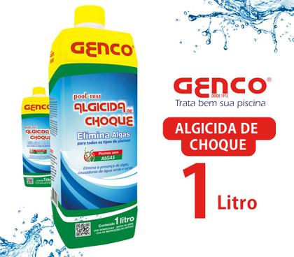 Imagem de kit Clarificante Algicida de choque e Manutenção Genco 1 litro