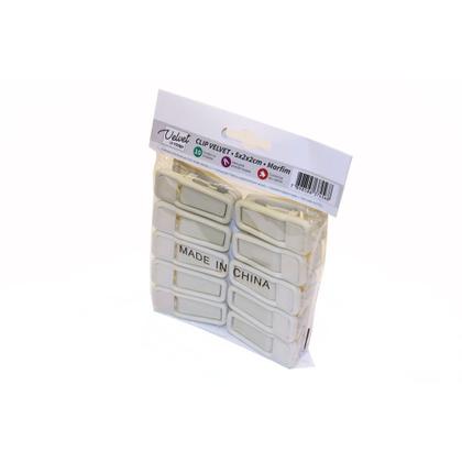 Imagem de Kit Clip Vizapi com 10 5x2x2cm Marfim