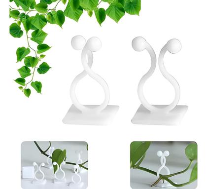 Imagem de Kit Clips Grampos Autoadesivo Fixação para Plantas de Parede Trepadeira Suporte Flores Folhas