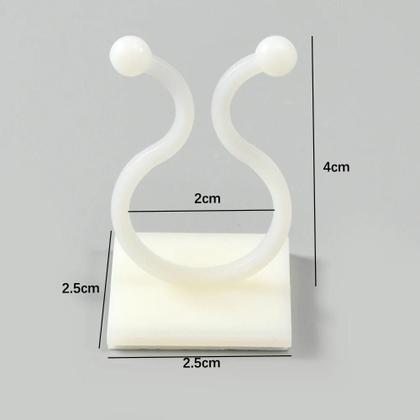 Imagem de Kit Clips Grampos Autoadesivo Fixação para Plantas de Parede Trepadeira Suporte Flores Folhas