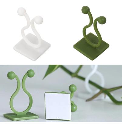 Imagem de Kit Clips Grampos Autoadesivo Fixação para Plantas de Parede Trepadeira Suporte Flores Folhas