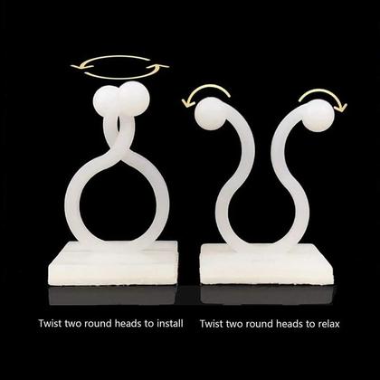 Imagem de Kit Clips Grampos Autoadesivo Fixação para Plantas de Parede Trepadeira Suporte Flores Folhas