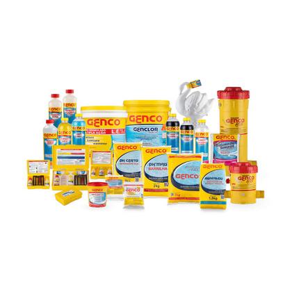 Imagem de Kit Cloro Genco 10Kg + Limpa Bordas 1 L + GENFLOC 1 L