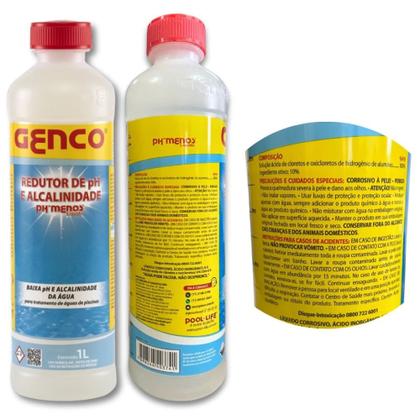 Imagem de Kit Cloro Granulado 1kg + Clarificante + Algicida + Redutor de Ph e Alcalinidade  Genco 