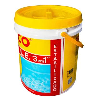 Imagem de kit Cloro Para Piscina Genco 3Em1 Multiação Balde 10kg