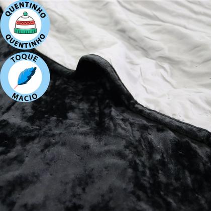 Imagem de Kit Coberdrom Casal 3 Peças Aveludado com Porta Travesseiros Dupla Face 220x240cm BF Colchões