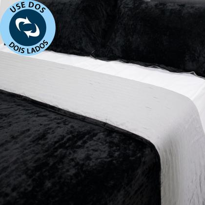 Imagem de Kit Coberdrom Casal 3 Peças Aveludado com Porta Travesseiros Dupla Face 220x240cm BF Colchões