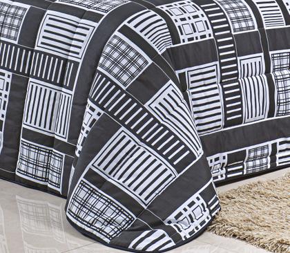 Imagem de Kit Coberdrom Casal Queen 3 Peças Dupla Face 400 Fios Estampado Patchwork Roupa de Cama Premium Cobertor Manta Soft