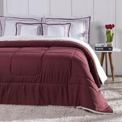 Imagem de Kit Coberdrom Soft Sherpa Lã Carneiro e Hipercal 400 Fios - MR Enxovais