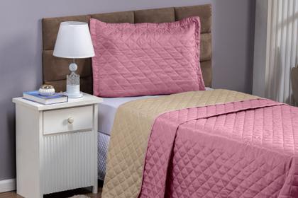 Imagem de Kit Cobre Leito 2 Peças Tamanho Solteiro Modelo Dupla Face