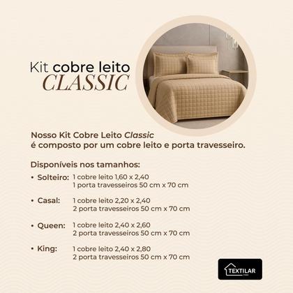 Imagem de Kit Cobre Leito 400 Fios Premium Dupla Face com PortaTravesseiro  Solteiro, Casal, Queen ou King
