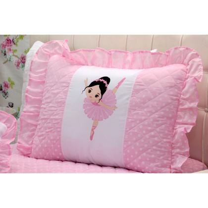 Imagem de Kit cobre leito bailarina solteiro - 03 peças