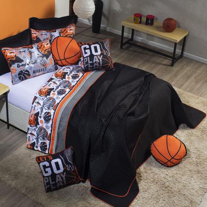 Imagem de Kit Cobre Leito Basquete Dupla Face c/ Almofadas Queen 07 Peças