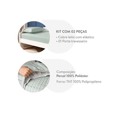 Imagem de Kit Cobre Leito C/ Elástico Bicama Solteiro 02 Peças Lavive