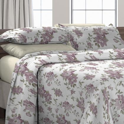 Imagem de Kit Cobre Leito Cama Casal 3 Peças tecido Piquet Algodão Acochoado Estampado