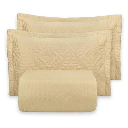 Imagem de Kit Cobre Leito Camili SUPER KING 3 pçs colcha dupla face matelado ultrassônico com aba