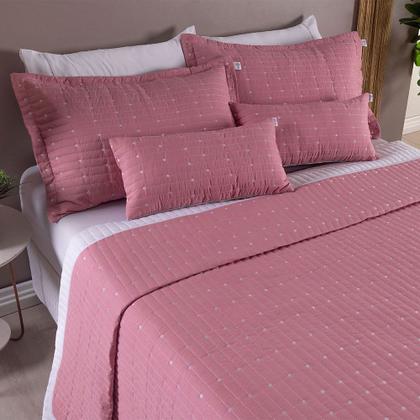 Imagem de Kit Cobre Leito Casal Padrão 7 Peças Bordado Urbany 100% Poliéster Hipercal 400 Fios