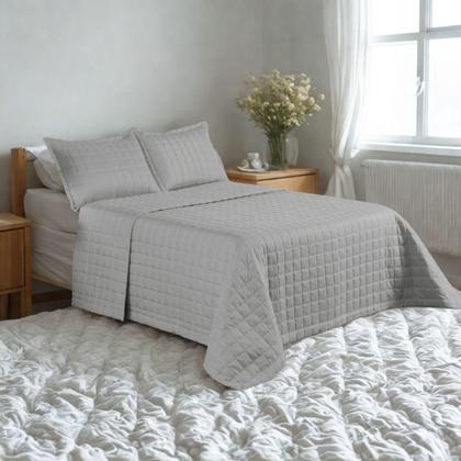 Imagem de Kit Cobre Leito Casal Soft Dupla Face Matelado 3 Peças