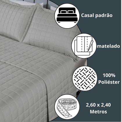 Imagem de Kit Cobre Leito Casal Soft Dupla Face Matelado 3 Peças