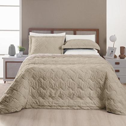 Imagem de Kit Cobre Leito Colcha Adele Casal Padrão Dupla Face