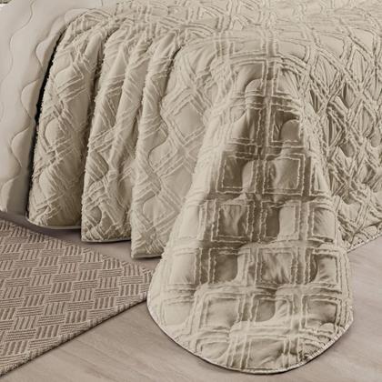 Imagem de Kit Cobre Leito Colcha Adele Casal Padrão Dupla Face