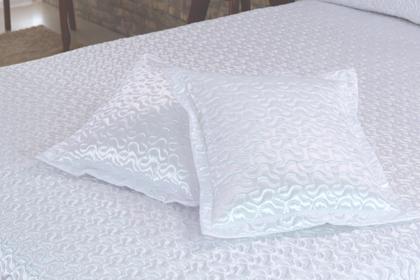 Imagem de  KIT Cobre Leito Colcha Athena Queen Luxo Premium Matelado Ultrassônico 05 Peças