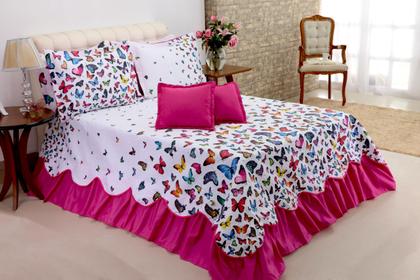 Imagem de KIT Cobre Leito Colcha Belize Luxo Premium Queen Size ~ 05 Peças