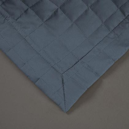 Imagem de Kit Cobre Leito Colcha Bellini Solteiro Dupla Face Percal 300 Fios Textura Matelassê 2 Peças - Azul