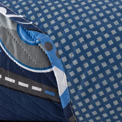 Imagem de Kit Cobre Leito Colcha Cama Solteiro 2 Peças Percal 150 Fios Boutis Kids