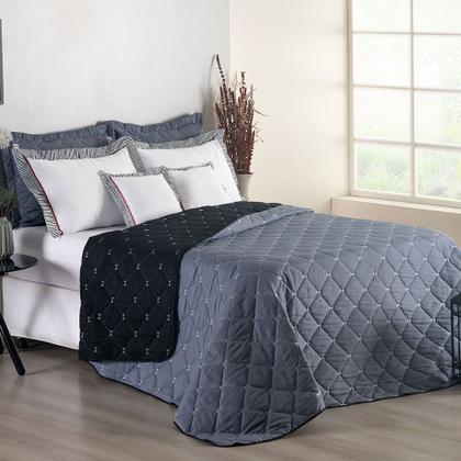 Imagem de Kit Cobre Leito Colcha Casal Dupla Face 7 Peças 400 Fios