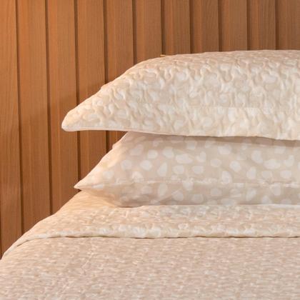 Imagem de Kit Cobre Leito Colcha Casal Padrão 3 Pçs Basic Estampado