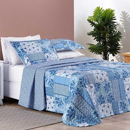 Imagem de Kit Cobre Leito Colcha Dallas Casal Padrão Dupla Face