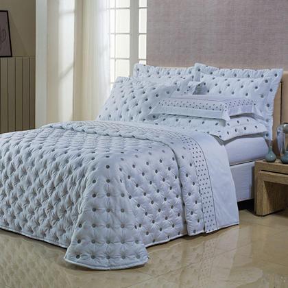 Imagem de Kit Cobre Leito Colcha Garland Super King 100% Algodão 400