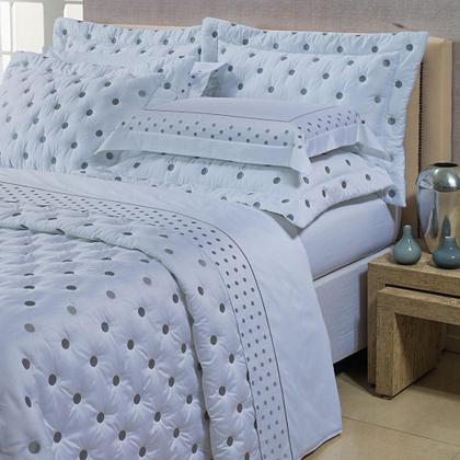 Imagem de Kit Cobre Leito Colcha Garland Super King 100% Algodão 400