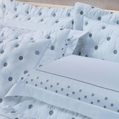 Imagem de Kit Cobre Leito Colcha Garland Super King 100% Algodão 400