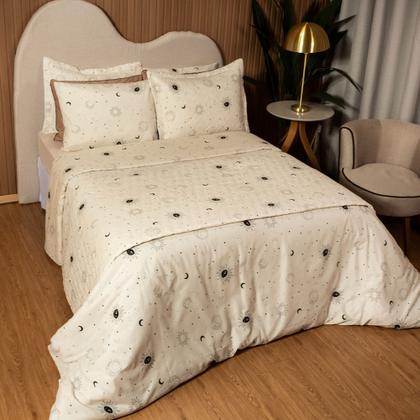 Imagem de Kit Cobre Leito Colcha King 03 Peças Matelado Algodão Misto